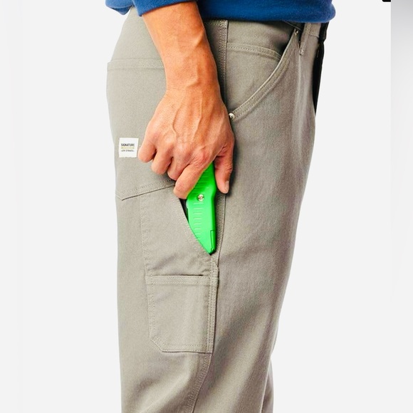 Signature by Levi Strauss Workwear Men’s Carpenter Pants Jeans Beige Size 38x32 - Picture 7 of 15